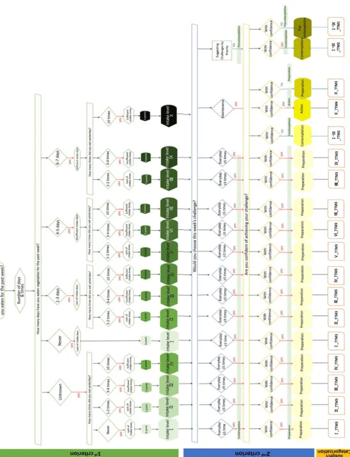 Fig. 2. An example of a categorized algorithm: vegetable intake