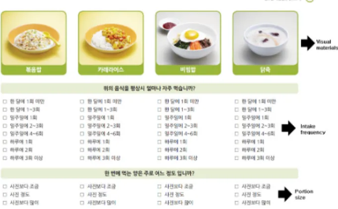 Fig. 3. The FFQ format 