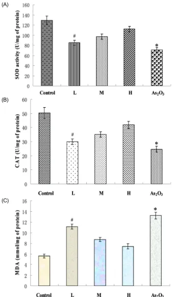 Table 1. Effect of AST on As 2 O 3 -induced kidney dysfunction
