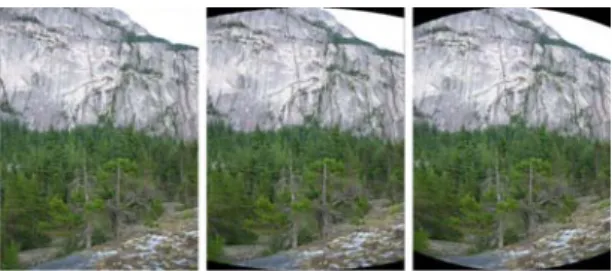Fig. 2 Result image using backward warping and cylindrical  projection