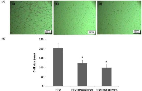 Table 4. RNSpBRV downregulated the blood glucose and improved lipid profile in HFD fed mice
