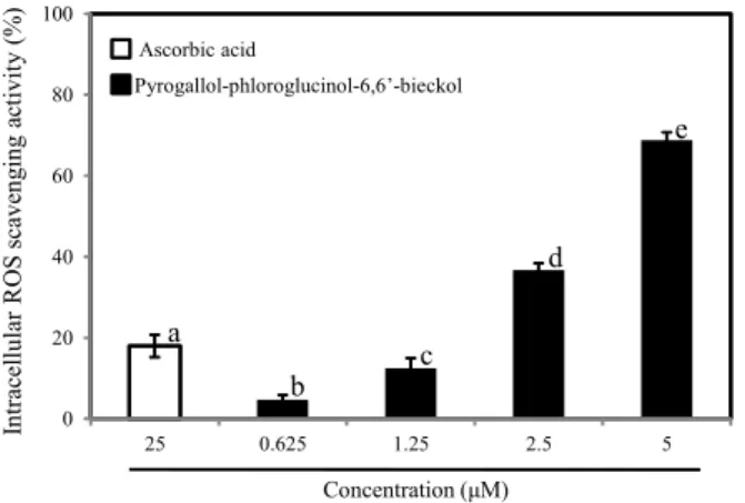 Fig. 5. Effect of the PPB on scavenging intracellular reactive oxygen species. 