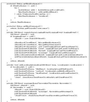 그림 2는 MongoDB Collectoin 필드 구조를 표현 한 것으로 서버명과  Database를 동일하게 하였으며,  Collection은 Log Name의 구조를 동일하게 하였다
