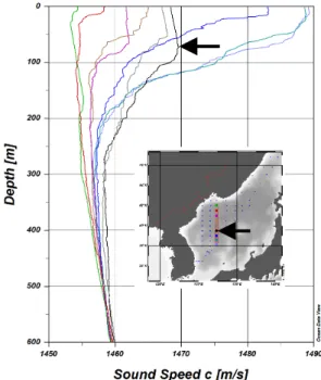 Fig. 5  Meridional mean difference between monthly mean  the sonic layer depth and the mixed layer depth  along the  latitude