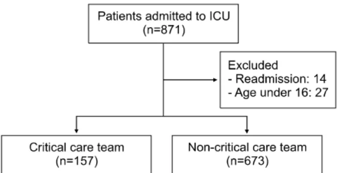 Figure  1. Flow diagram  of  the study. ICU:  intensive  care unit.