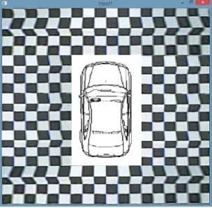 Fig. 8 After the distortion correction image by using the  homography reverse perspective transformed screen