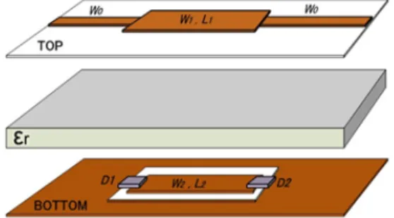 Fig. 2 The structure of the proposed dual-impedance  variable transmission line