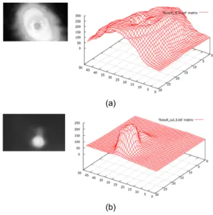 Fig. 9 Experimental set for imaging of a point radiation  material using a laser point