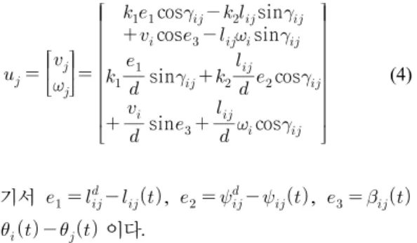 Fig. 2 Kinematic control system for formation robots