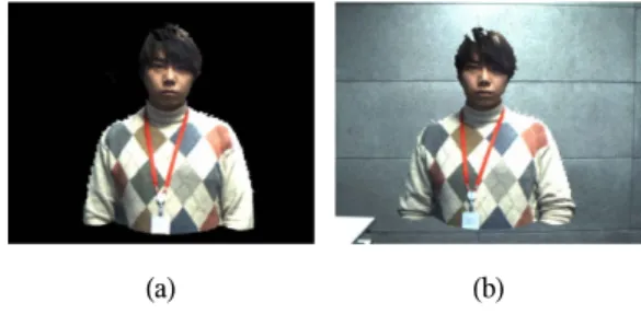 그림  11(a)와  같이  8-이웃  화소를  탐색하고  모두  화 소  값을  갖지  않는  경우  해당  화소를  배경으로  간주하 고  탐색을  종료한다