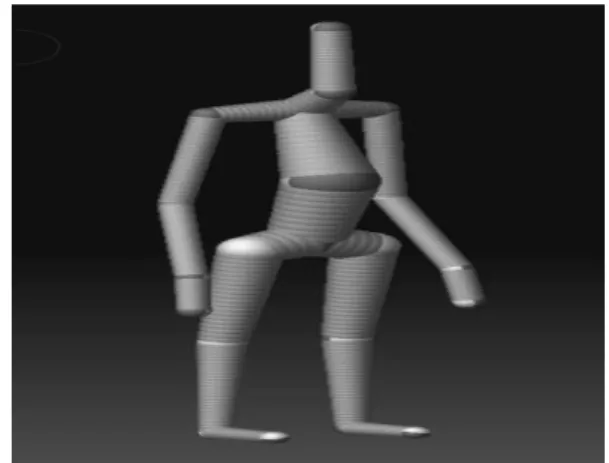 그림  4.  상체  모델링 Fig.  4  the  upper  body  modeling