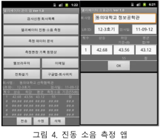 Fig.  4  App  for  the  vibration  and  sound  level  meter