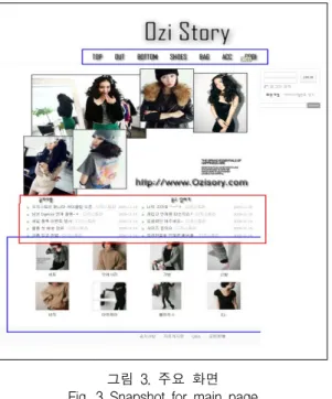 그림  3.  주요  화면 Fig.  3  Snapshot  for  main  page