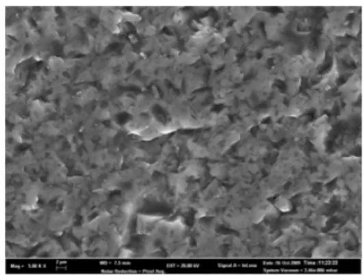 Fig.  1  SEM  image  of  mc-Si  textured  by  using  KOH  etching  solution.