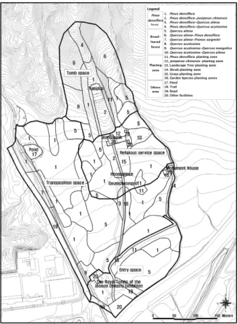 Figure 7. Actual vegetation map of Taeneung(泰陵)