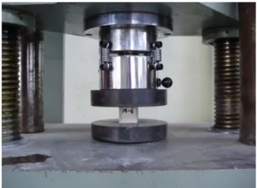 Fig. 5 Compressive Strength Test of Mortar Cube  (KS L 5105)
