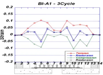 그림 20.  Surface strain at 3Cycle(BS-A1)
