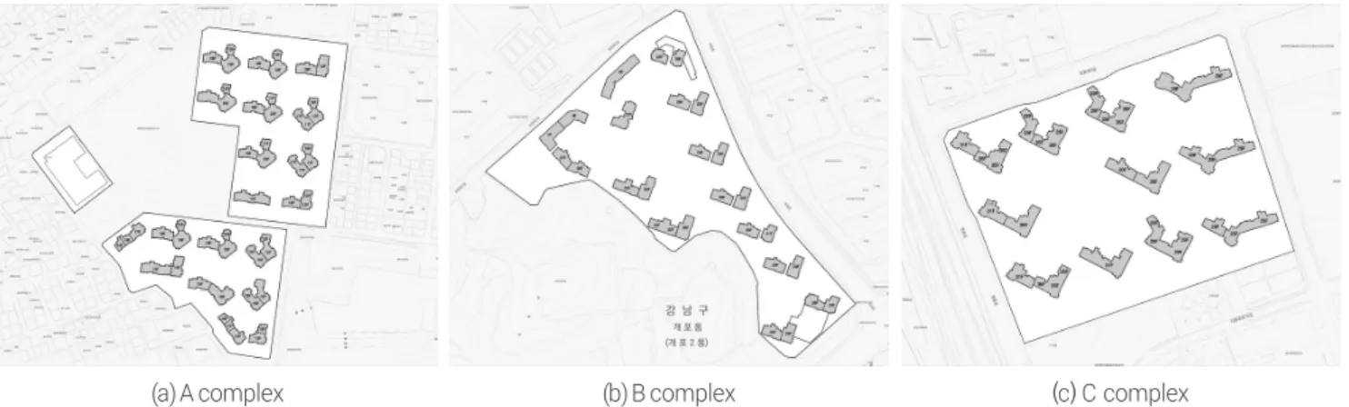 Fig. 1. Site plan of A, B, C complex