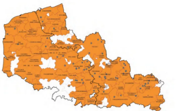 Fig. 1. Agreement Areas of EPF Nord-Pas de  Calais  *Source：Rapport a' activite, 2012