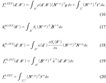 Fig. 2. Initial condition and three mixed-formulation element mesh