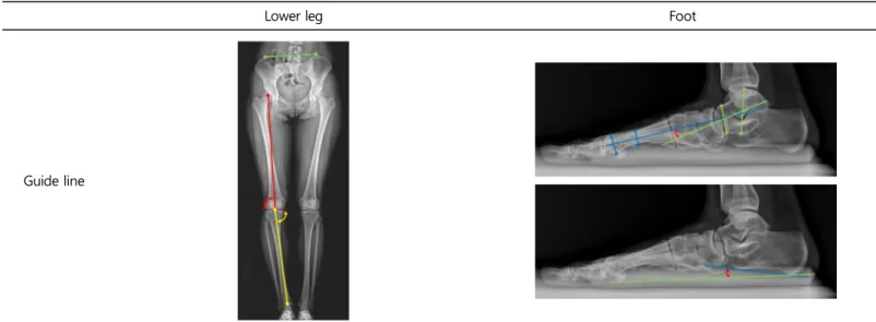 Table 7. Guide line for radiography 