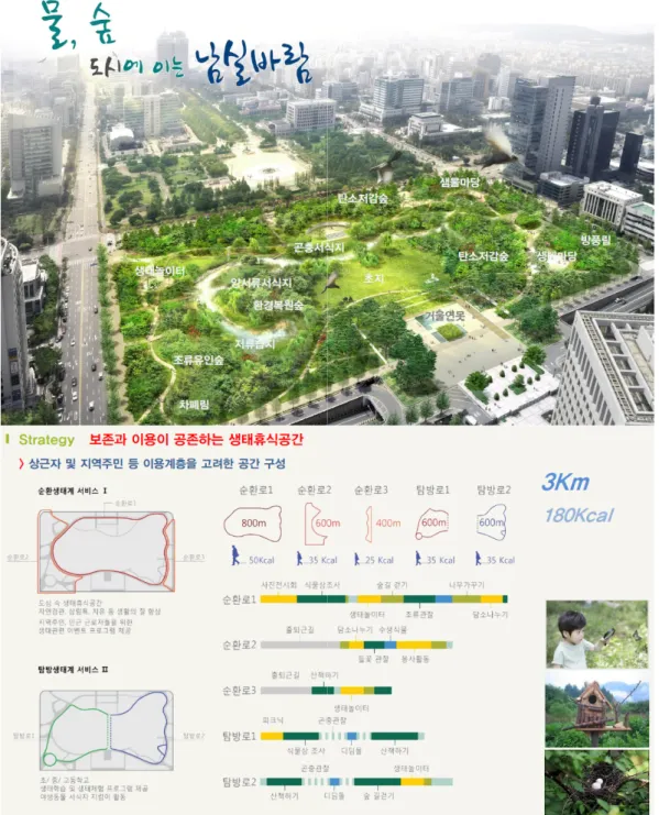 그림  25.  대전자연마당  주요  공간배치  및  생태서비스  프로그램  구상도
