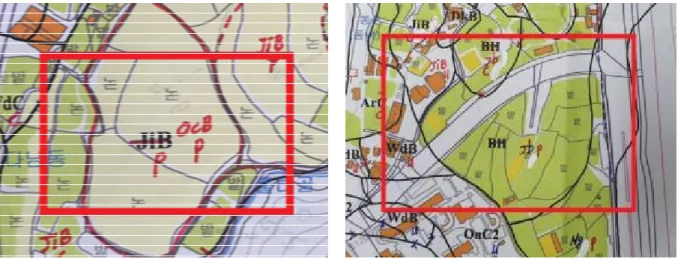 Fig. 5. Modification of soil units of according to drainage class change.