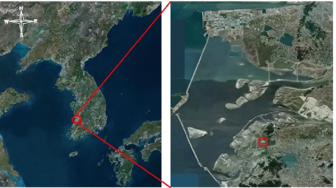 Fig. 1. Experimental site located in Saemangeum reclaimed land at west coast.