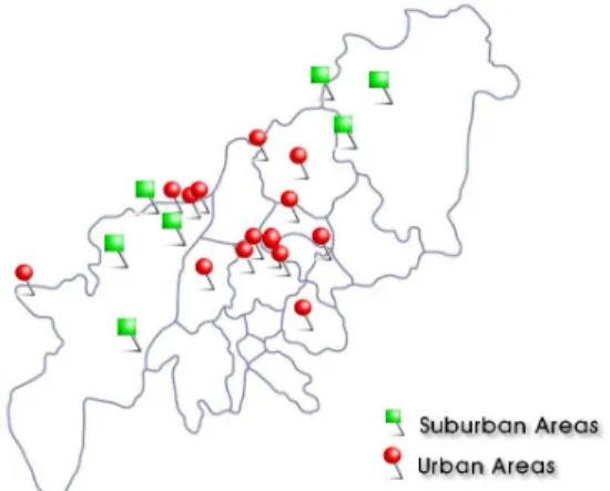 Fig. 1. Location map of the target area of the study.