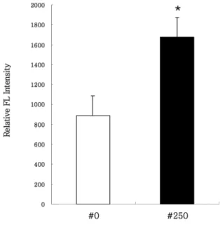 Fig. 4. Detection of adsorbed fibronectins on surface of Ti-disc.