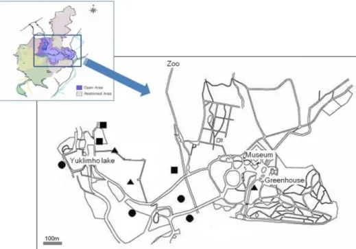 Fig. 1.  Map  of  study  area  (●: 