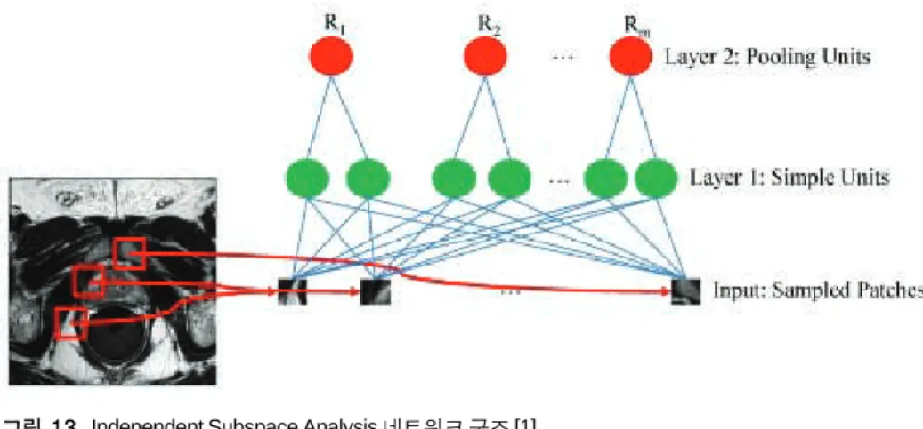 그림 13.  Independent Subspace Analysis 네트워크 구조 [1]
