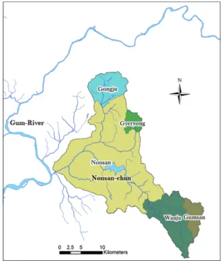 Fig. 1. Study Area : the Nonsan-cheon Watershed.