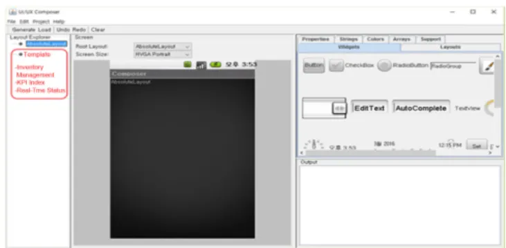 Fig. 4 Suggested mobile service system as part of a general MES Fig. 5 MVP for mobile app GUI design tool