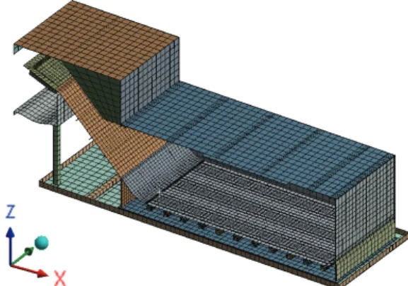 Fig. 2 Finite element model of the vacuum filter system