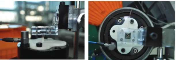 Fig. 6  Electromagnetic induction test apparatus of planar  coil for vibratory energy harvester 