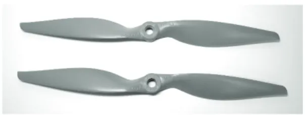 Fig. 5  Result of performance tests for sample propellers  on the static thrust condition 