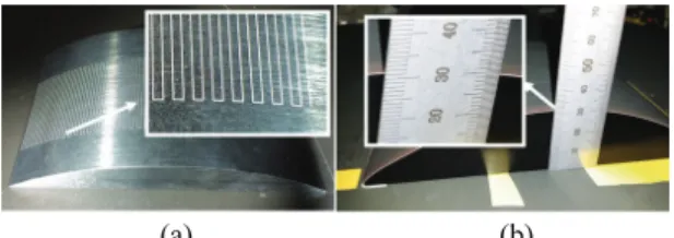 Fig. 9  Observation of line width after laser scanning of  3D round shape sample 