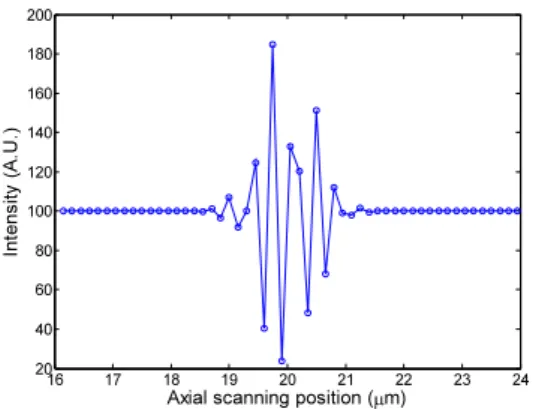 Fig. 2 Distorted correlogram sample by 150 nm step size