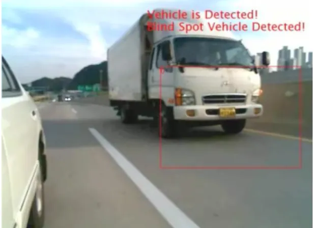 Fig. 6 Detected vehicle on highway experiments  각  그림의  (a)는  원본  영상의  일부를  겹쳐서  차 량의  궤적을  나타낸  것이고, (b)는  연속적인  차량의  검출을  나타내도록  결과  영상의  일부를  겹쳐서  나 타낸  것이다