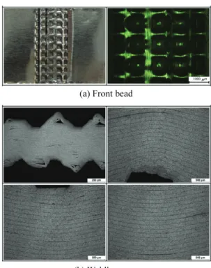 Fig.  3 Front bead and welding zone of ultrasonic  welding 
