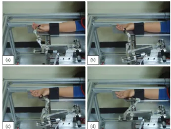Fig. 9 Characteristic test for flexibility rehabilitation  exercise of thumb using link-type thumb  rehabilitation robot 