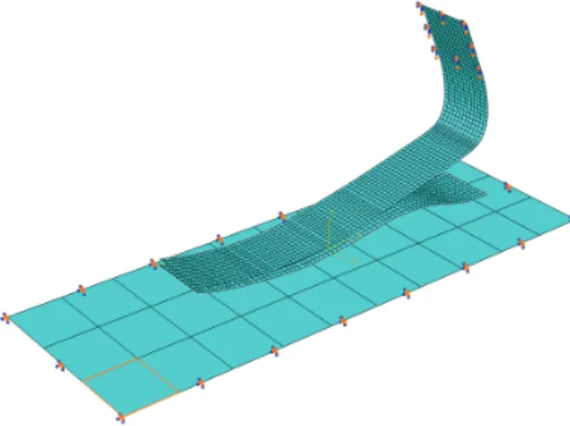 Fig. 3 Partitioned shell for the lay-up with variable  thickness 