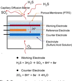 Fig. 3  The operation principle of the oxidation- oxidation-reduction reaction 대전극으로 구성된다