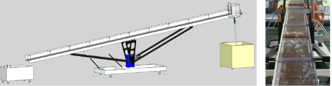 Fig. 1. Artificial open channel experiment with biodegradable check dam (BCD) installed.