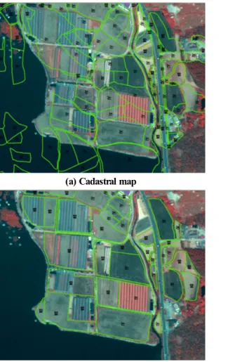 Fig. 4. Comparison between farmland use map and other digital map.