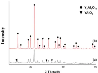 Fig. 1. Simultaneous DTA/TG results of precursor gel prepared by PVA (Mw. 146,000 - 186,000) polymer solution method