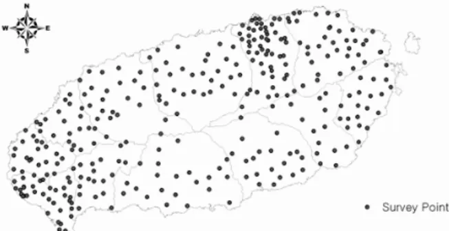 Fig. 1. Sampling locations of soils for analysis.