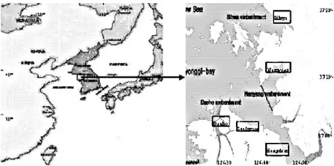 Fig. 1 Study sites of Kyonggi-Bay in the mid-west coast of Korea.