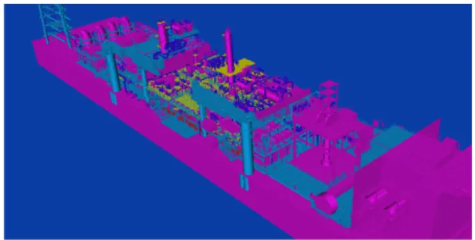Fig. 1 CFD model for gas explosion analysis(Kim,  2012).  따라서,  정밀한  폭발하중  산정을  위해서는 대상  구조물의  기하학적  조건과  가동  환경조건  등을  고려한 폭발해석  모델  선정이  필요하다